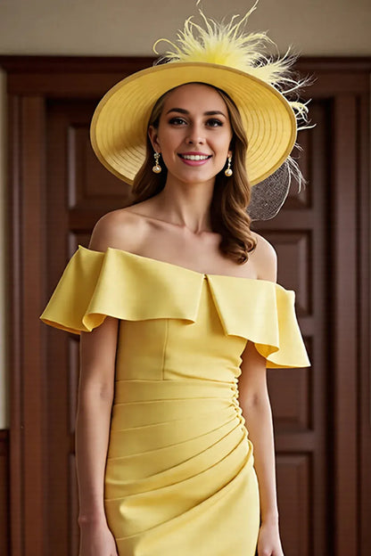 Sophisticated Graceful Stylish Elegant Red Bodycon Tea-Length Mother of the Bride Dress