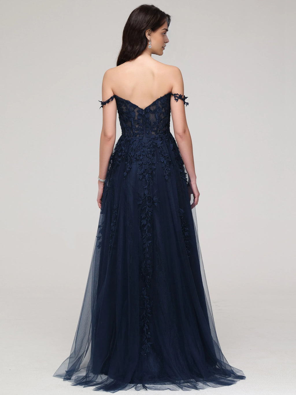 Appliques Long Formal Wedding Guest Dresses