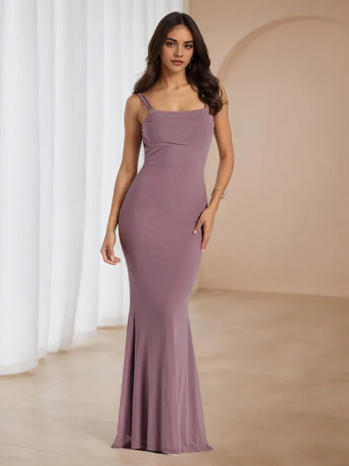 Lilac Mermaid Prom Dress - Single Shoulder Strap Ruched Top for Evening Affairs