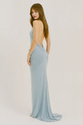 Refined Beautiful Timeless Special Occasion Sophisticated Elegant Mermaid Halter Sleeveless Evening Dress