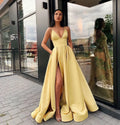 Spaghetti Strap Pocket Maxi Party Dress