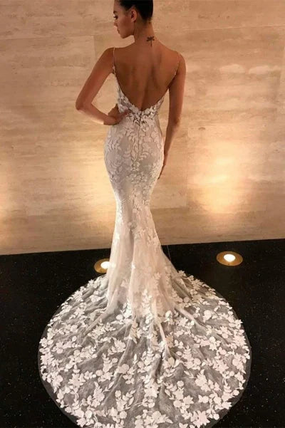 Spaghetti Straps V-neck Prom Dresses Long Sleevesless Floor Length Evening Gown