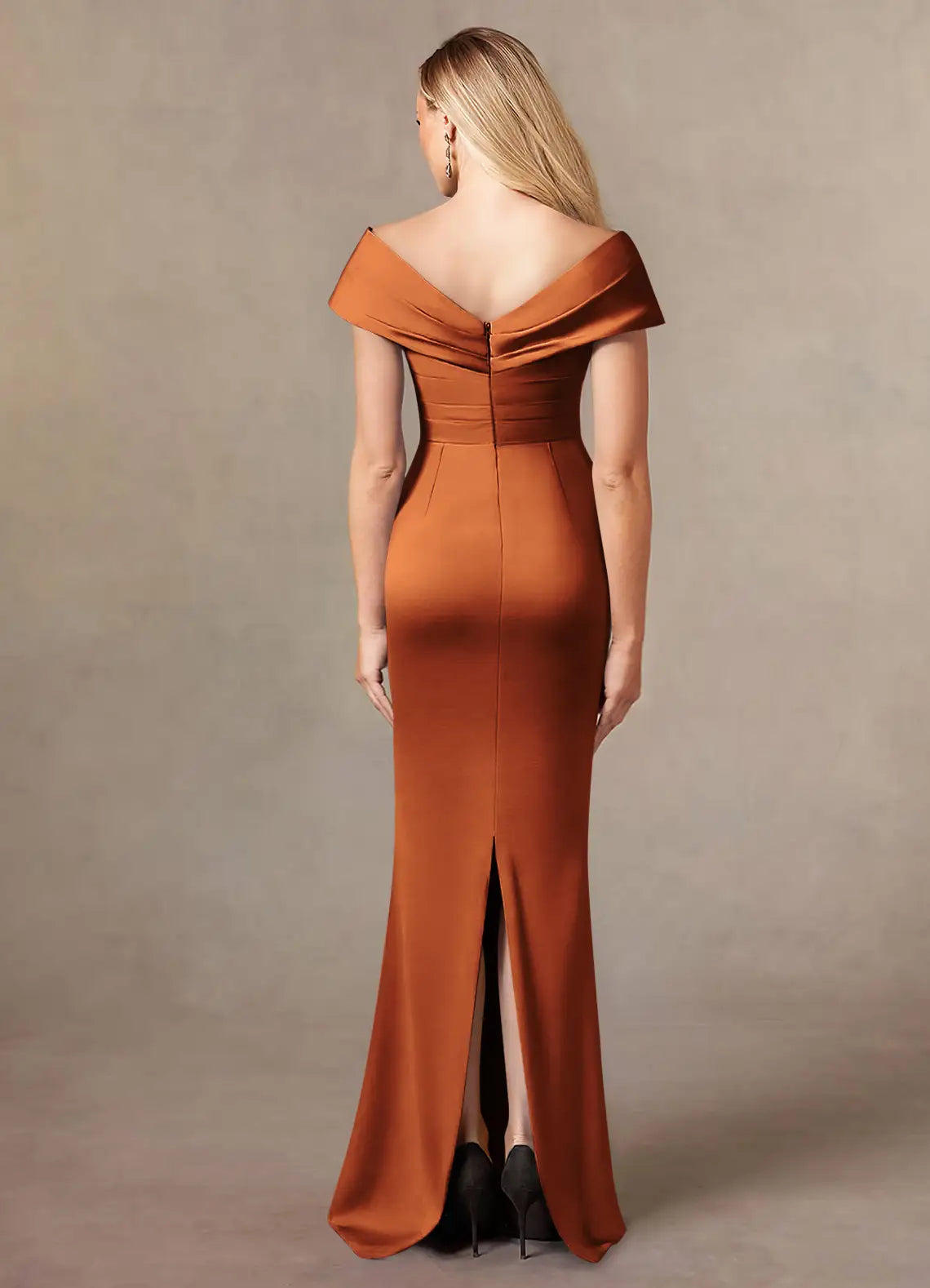 Special Occasion Elegant Red Satin Mermaid Sleeveless Mother of the Bride Dress