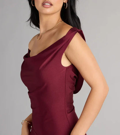 Stylish Refined Beautiful Timeless Elegant Sequin A-Line Cowl Sleeveless Mini Homecoming Dress