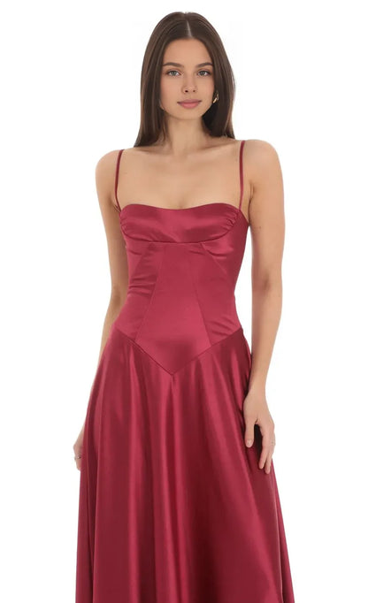 Special Occasion Sophisticated Graceful Elegant A-Line Square Neck Sleeveless Floor-Length Prom Dress