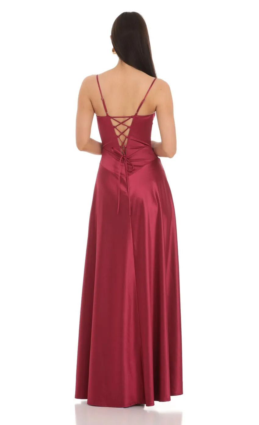 Special Occasion Sophisticated Graceful Elegant A-Line Square Neck Sleeveless Floor-Length Prom Dress