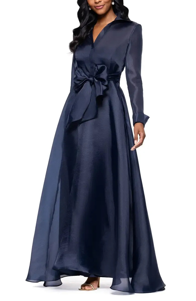 Graceful Stylish Refined Beautiful Elegant Red A-Line Long Sleeve Floor-Length Prom Dress