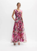 Refined Beautiful Timeless Elegant Pink Chiffon A-Line V-Neck Sleeveless Floor-Length Prom Dress