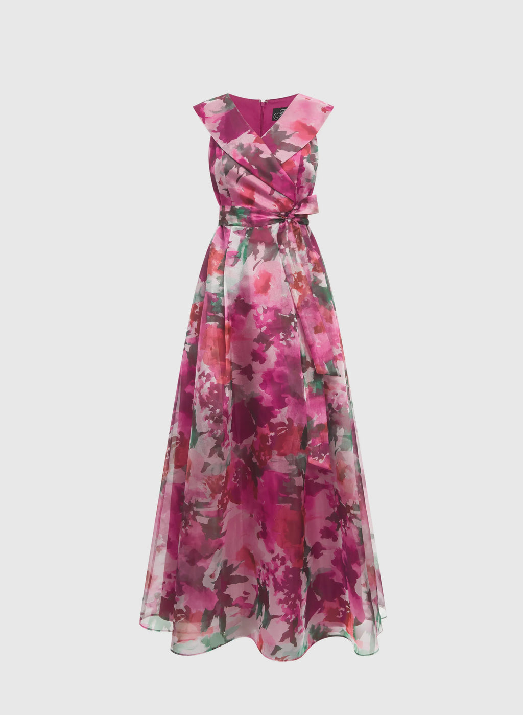 Refined Beautiful Timeless Elegant Pink Chiffon A-Line V-Neck Sleeveless Floor-Length Prom Dress