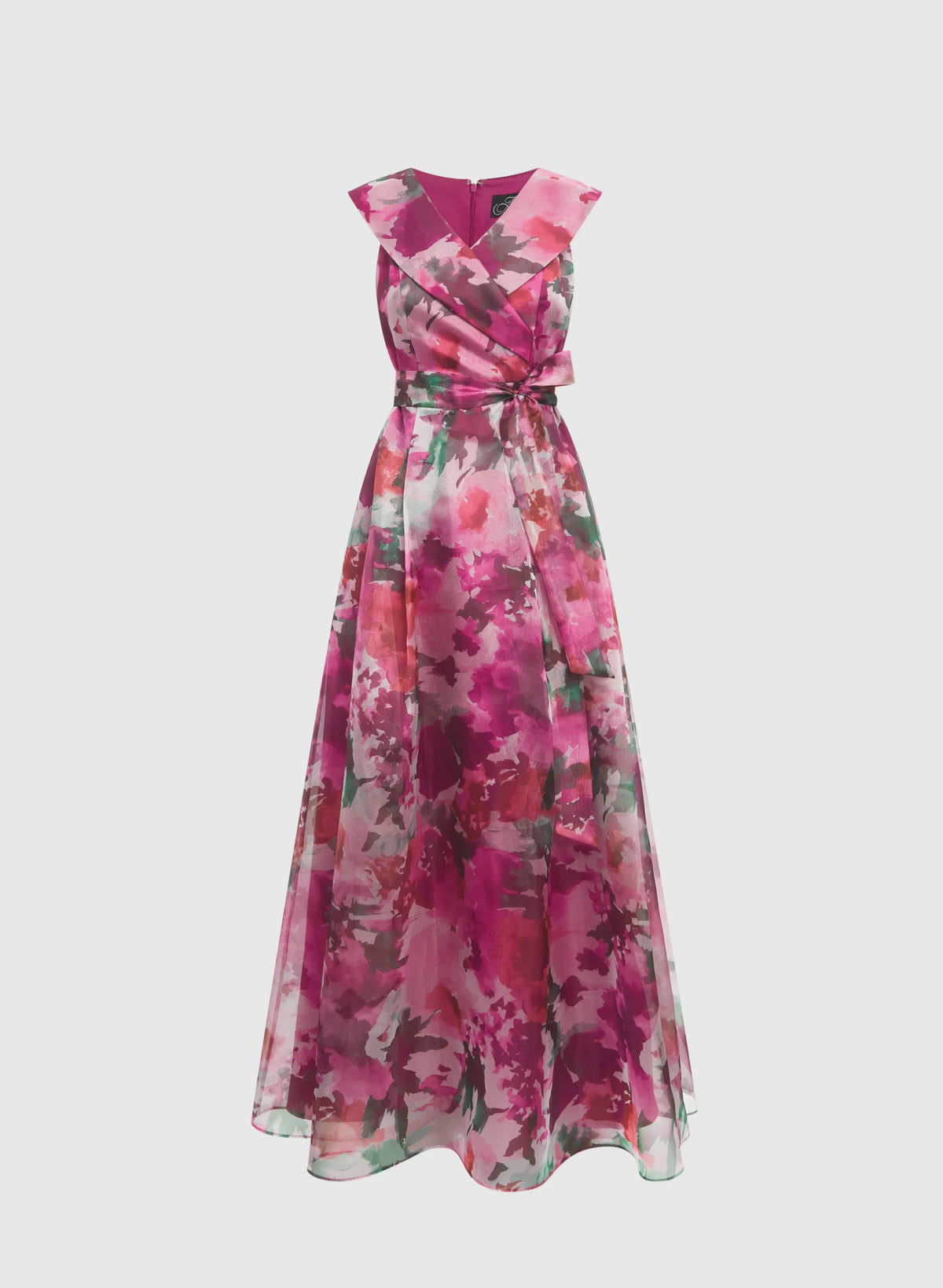 Refined Beautiful Timeless Elegant Pink Chiffon A-Line V-Neck Sleeveless Floor-Length Prom Dress
