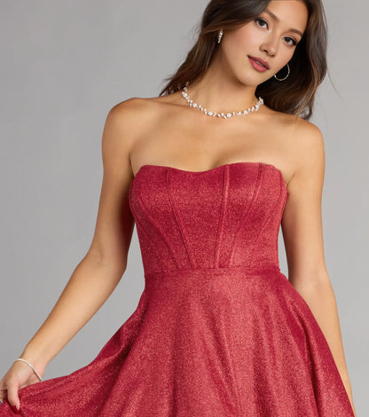 Graceful Stylish Refined Beautiful Elegant Red Glitter A-Line Sleeveless Mini Homecoming Dress