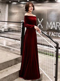 Evening Dresses Long Sleeve Off Shoulder Maxi Dresses