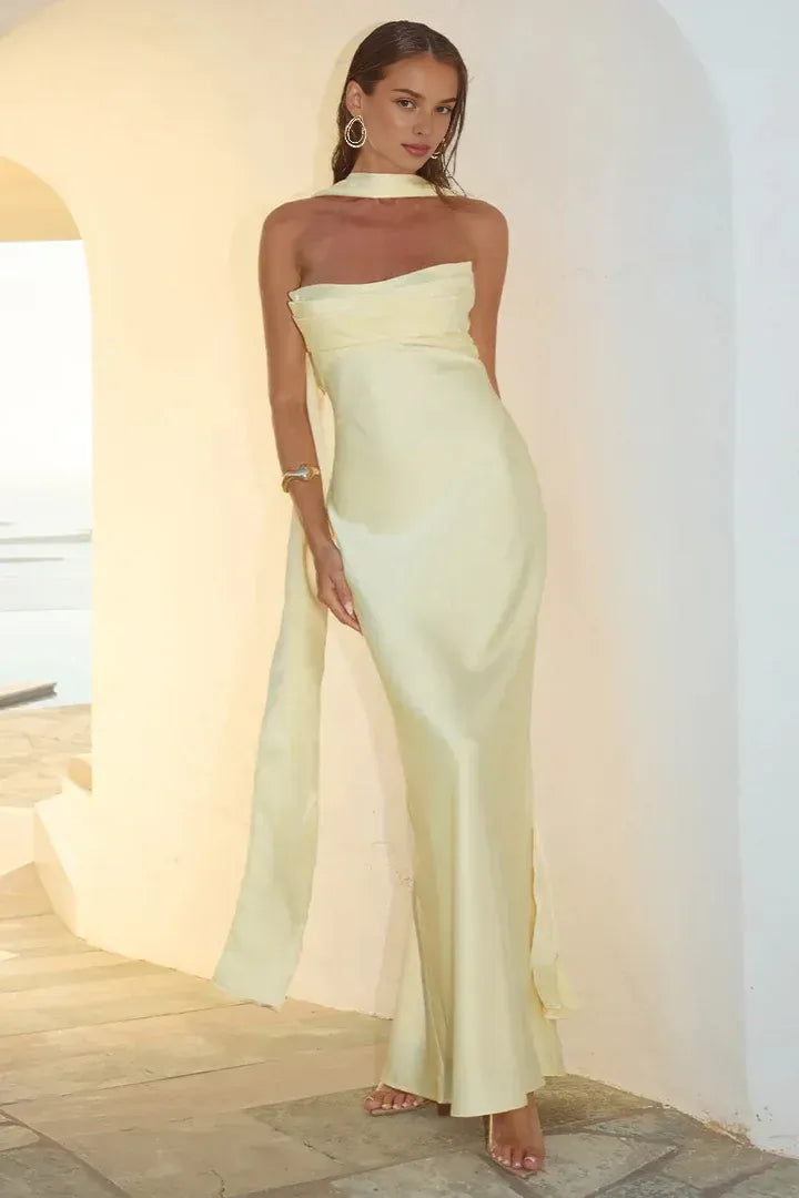 Beautiful Timeless Special Occasion Elegant Burgundy Satin Strapless Sleeveless Floor-Length Prom Dress