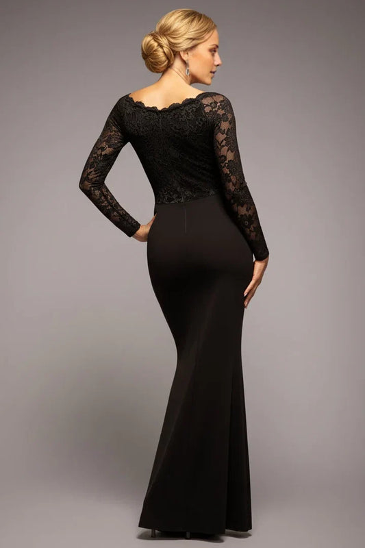 Elegant Light-Blue Mermaid V-Neck Long-Sleeve Zipper-Back Mini-Length Mother-of-the-Bride Dress