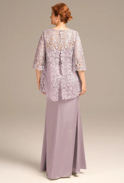 Special Occasion Elegant Satin Mermaid Short Sleeve Short Mother of the Bride Dress