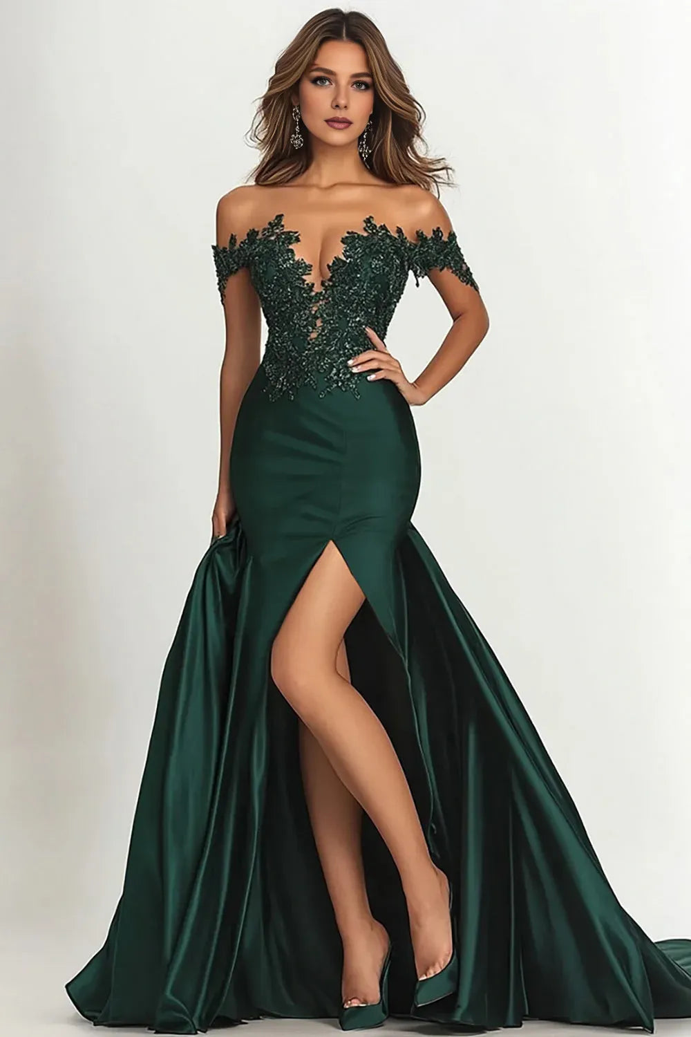 Sophisticated Graceful Stylish Refined Beautiful Timeless Elegant Red Satin Mermaid Prom Dress