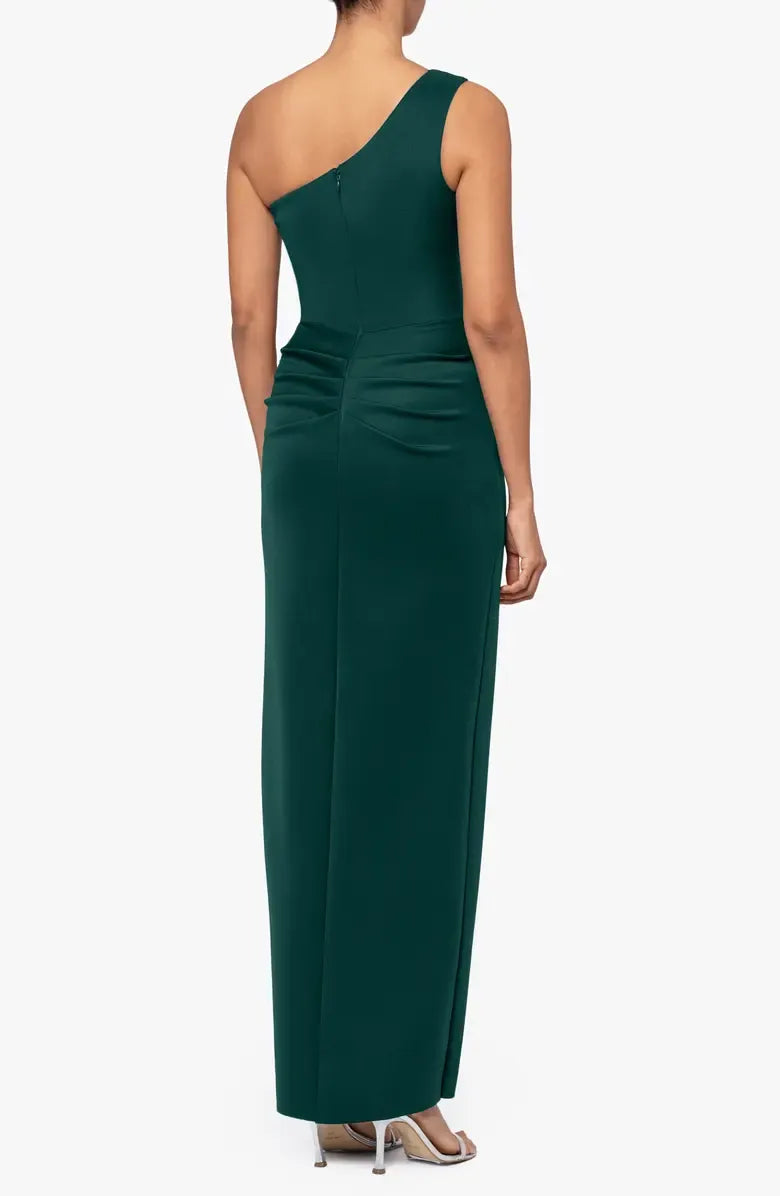 Special Occasion Sophisticated Graceful Elegant Red Sheath One-Shoulder Sleeveless Floor-Length Prom Dress