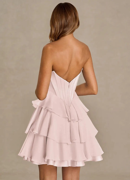 Elegant Pink Lace A-Line Classic-Neck Sleeveless Classic-Back Floor-Length Homecoming Dress