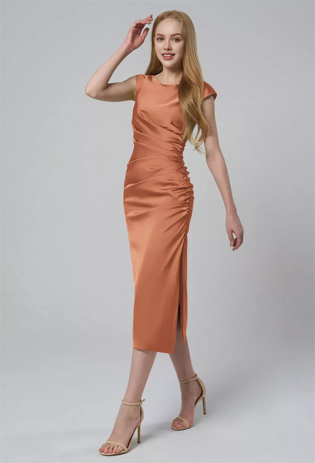 Special Occasion Sophisticated Graceful Stylish Refined Beautiful Timeless Chic Elegant Satin Prom Dress