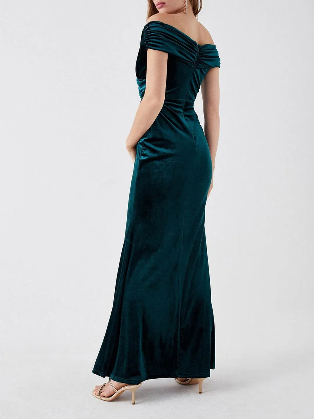 Column Off-the-Shoulder Floor-Length Elegant Mother of the Bride & Groom Dresses