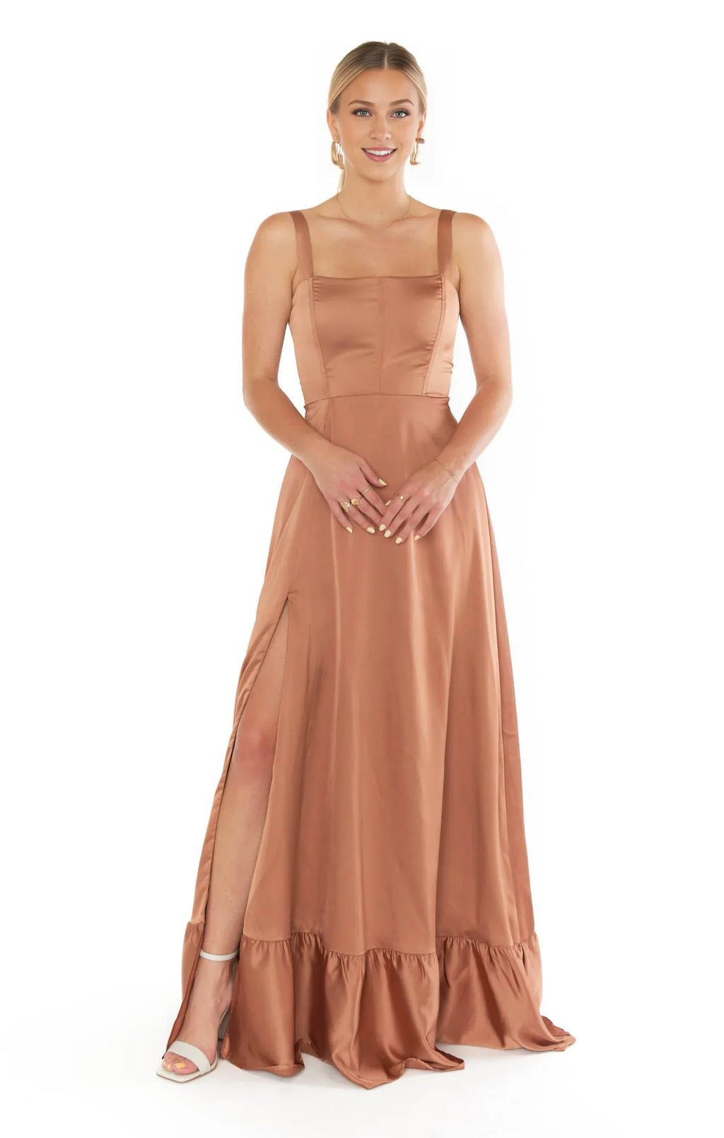 Beautiful Timeless Special Occasion Sophisticated Graceful Elegant Square Neck Sleeveless Prom Dress