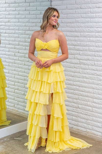 Stylish Refined Beautiful Timeless Elegant Red A-Line Strapless Sleeveless Floor-Length Prom Dress