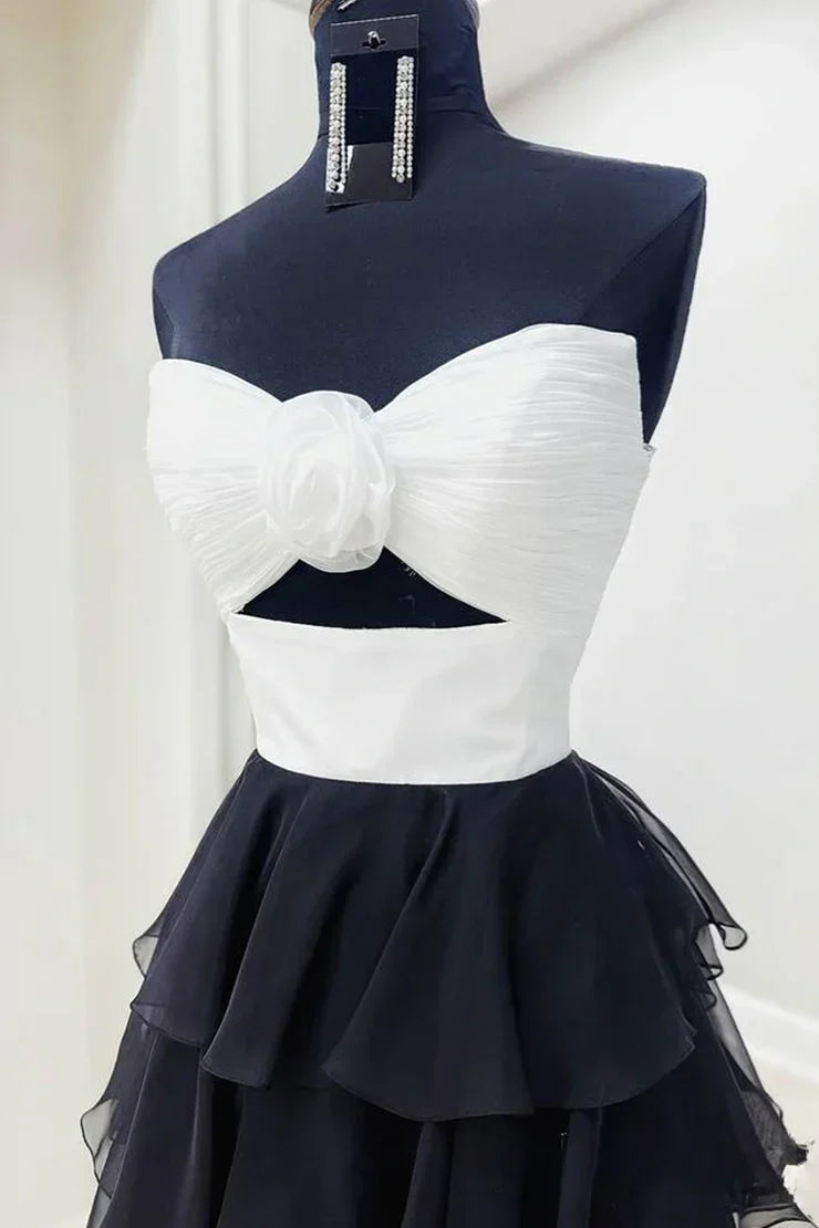 Sophisticated Graceful Stylish Refined Beautiful Elegant A-Line Strapless Sleeveless Floor-Length Prom Dress