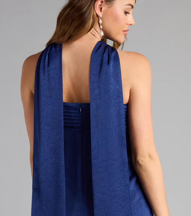 Special Occasion Sophisticated Graceful Elegant Navy Blue A-Line Strapless Sleeveless Mini Homecoming Dress