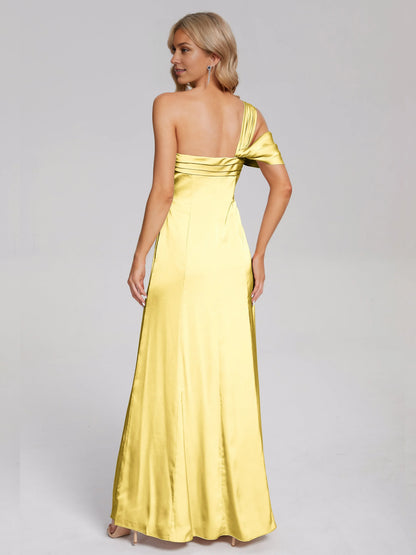 Stylish Refined Beautiful Timeless Chic Elegant Black Satin Sheath Sleeveless Prom Dress