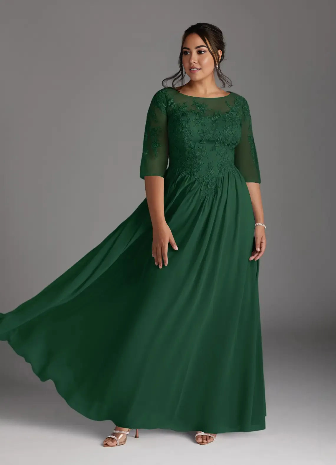 Refined Beautiful Timeless Chic Elegant Chiffon A-Line Mother of the Bride Dress