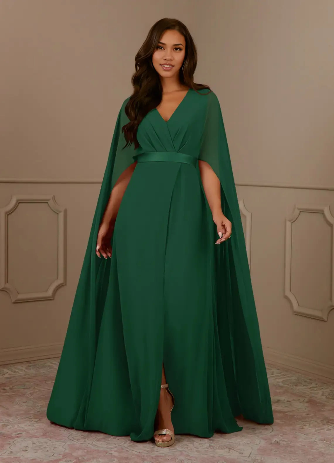 Elegant Red Chiffon A-Line V-Neck Pleated Mini Mother of the Bride Dress