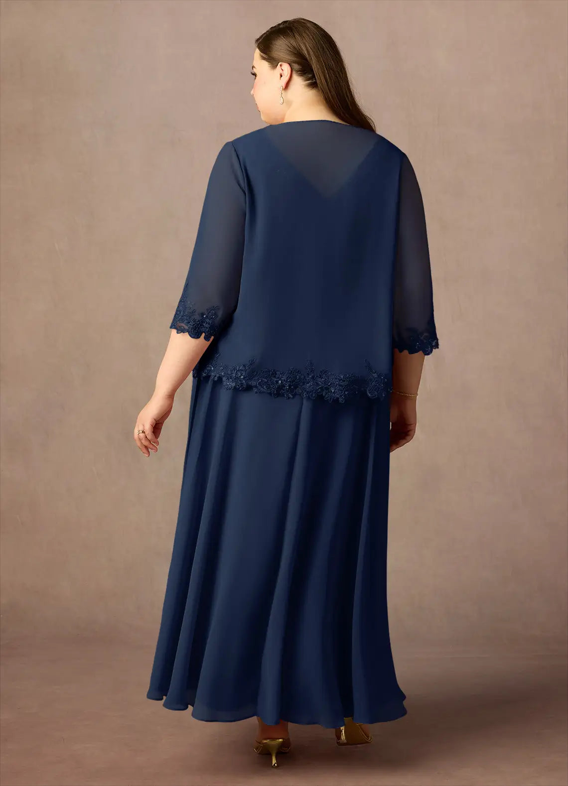 Timeless Special Occasion Elegant Chiffon A-Line V-Neck Mother of the Bride Dress