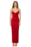 Beautiful Timeless Special Occasion Sophisticated Elegant Red Velvet Sweetheart Sleeveless Prom Dress