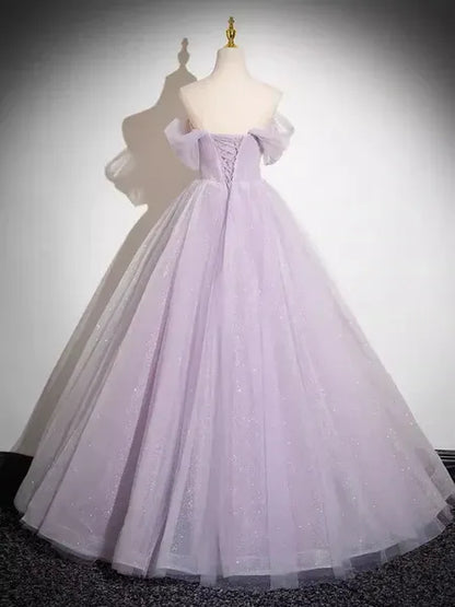 Elegant Red Applique Ball-Gown Classic-Neck Classic-Sleeve Classic-Back Floor-Length Prom Dress