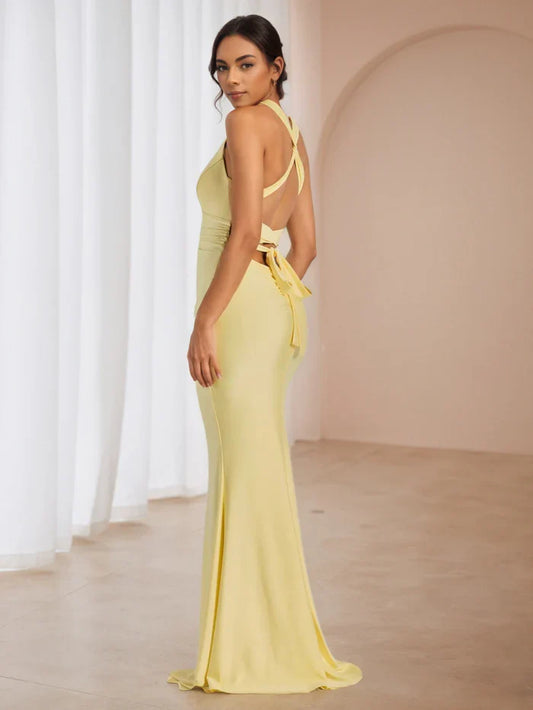 Romantic Red A-Line V-Neck Classic-Sleeve Classic-Back Floor-Length Prom Dress