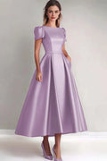 Dusk A Line Puff Sleeves Mother of the Bride Dress