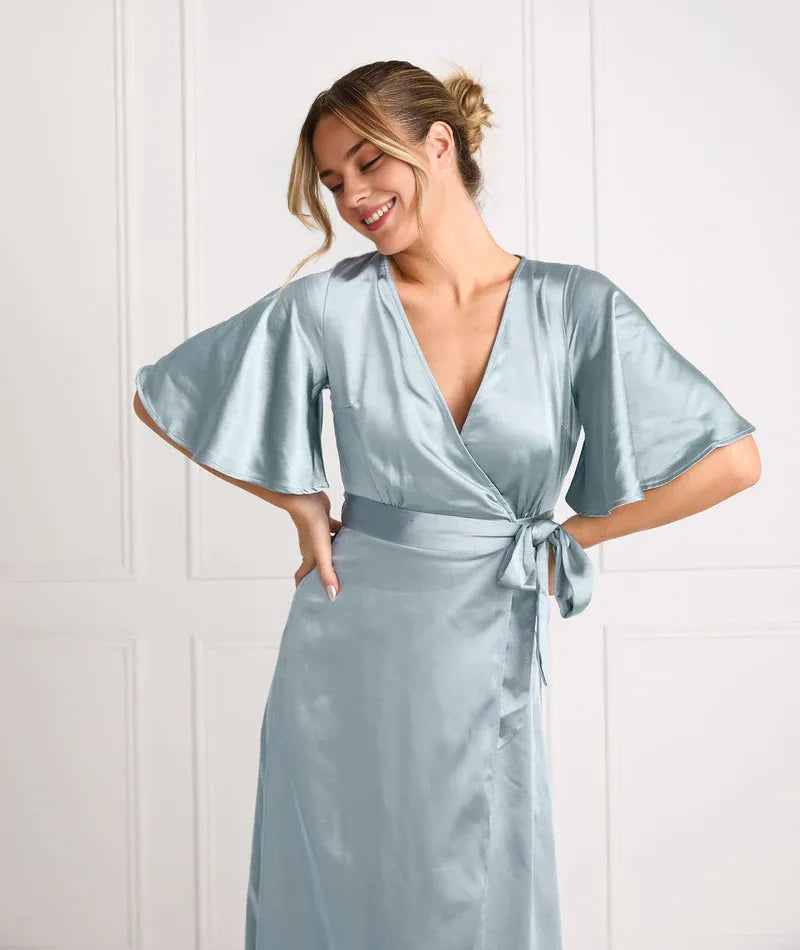 Special Occasion Sophisticated Graceful Stylish Refined Beautiful Elegant Champagne Satin Bridesmaid Dress