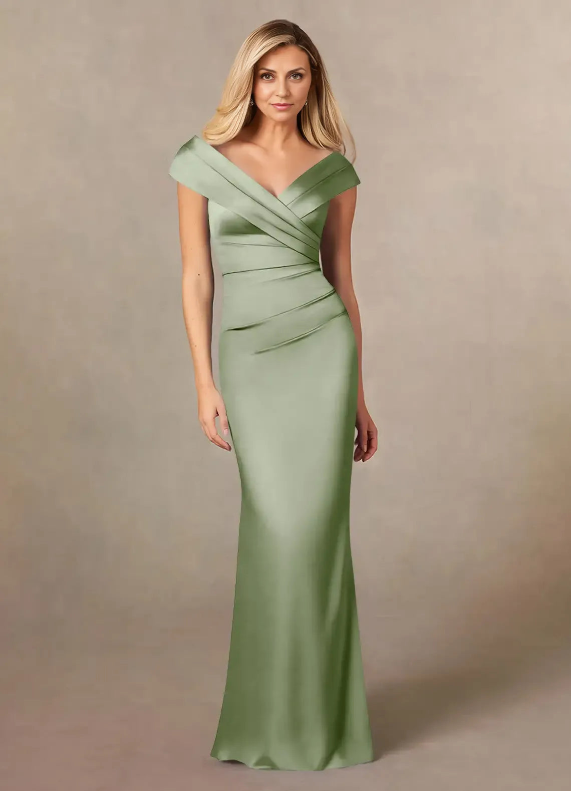 Special Occasion Elegant Red Satin Mermaid Sleeveless Mother of the Bride Dress