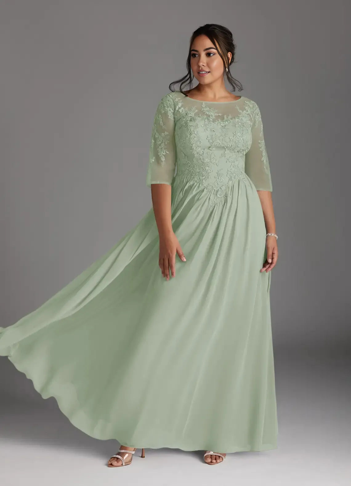 Refined Beautiful Timeless Chic Elegant Chiffon A-Line Mother of the Bride Dress