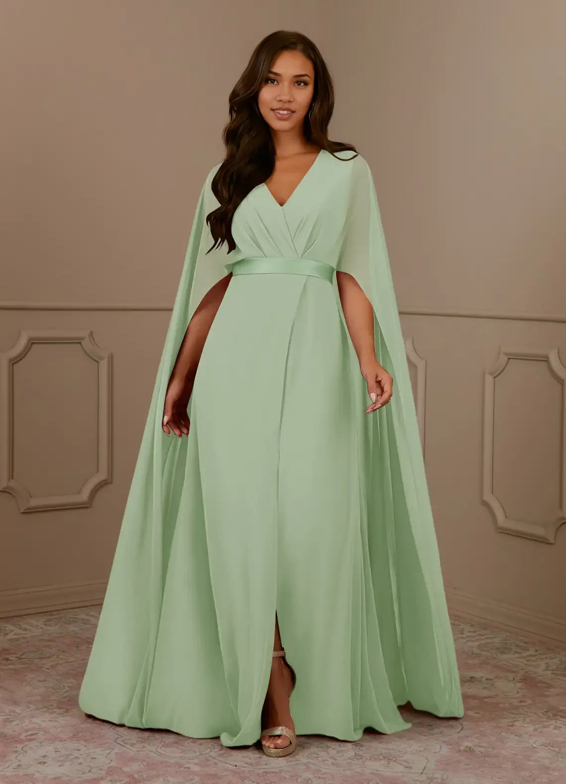 Elegant Red Chiffon A-Line V-Neck Pleated Mini Mother of the Bride Dress