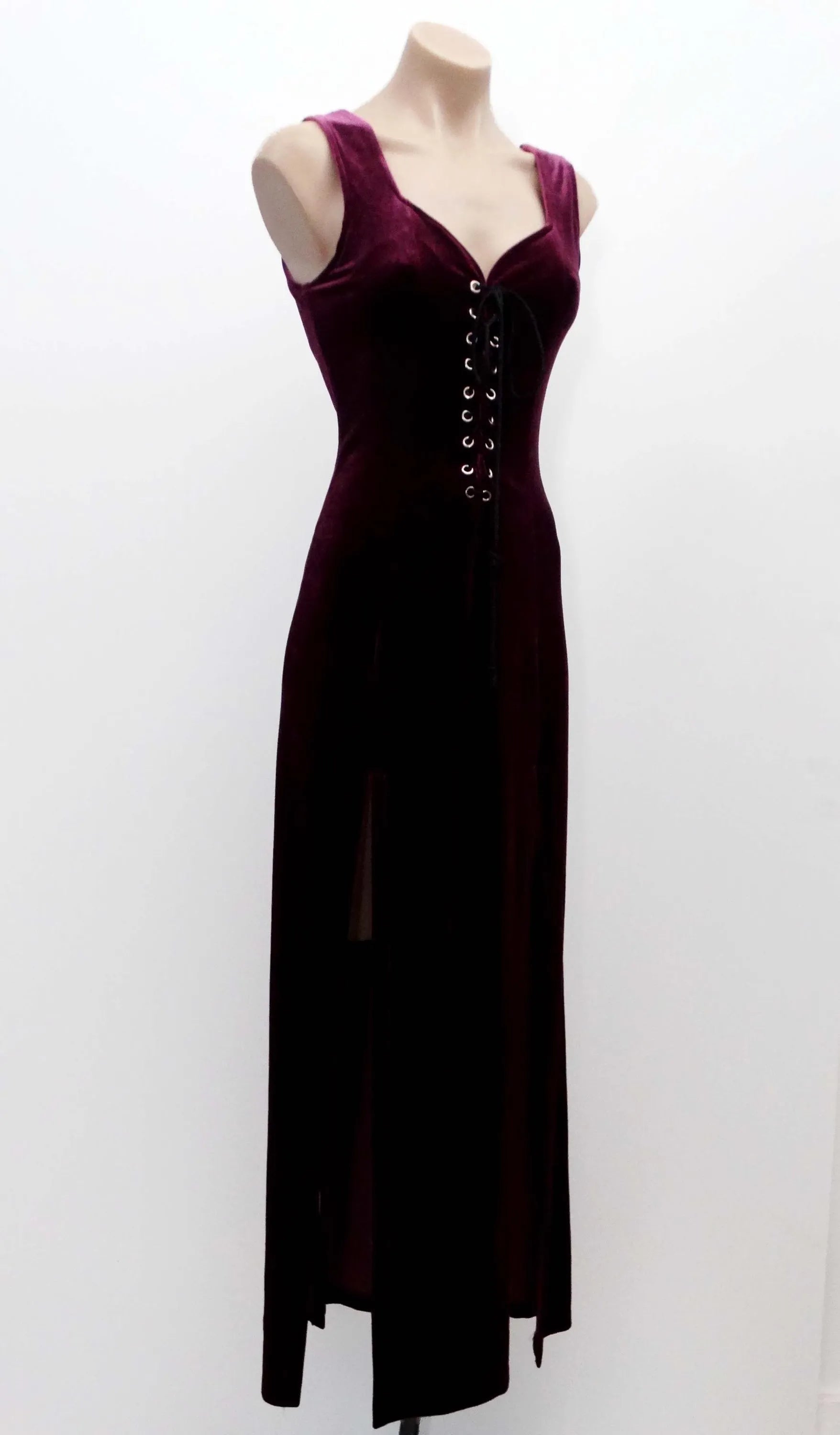 Burgundy Edgy Sheath Sweetheart Sleeveless Lace-Up Floor-Length Evening Dress For Women Hot Sale