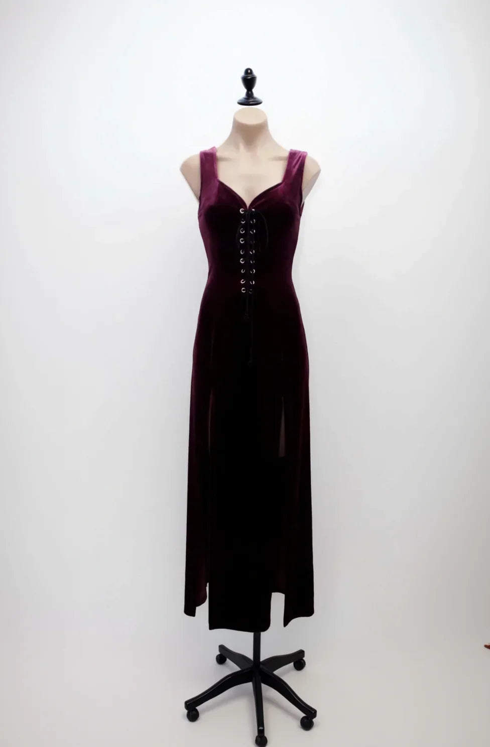 Burgundy Edgy Sheath Sweetheart Sleeveless Lace-Up Floor-Length Evening Dress For Women Hot Sale