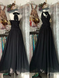 Black Halter Neck Sleeveless Maxi Prom Dress
