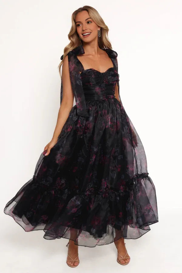 Special Occasion Sophisticated Graceful Stylish Refined Elegant Black Chiffon A-Line Sleeveless Prom Dress