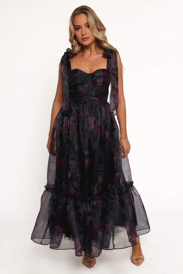 Special Occasion Sophisticated Graceful Stylish Refined Elegant Black Chiffon A-Line Sleeveless Prom Dress