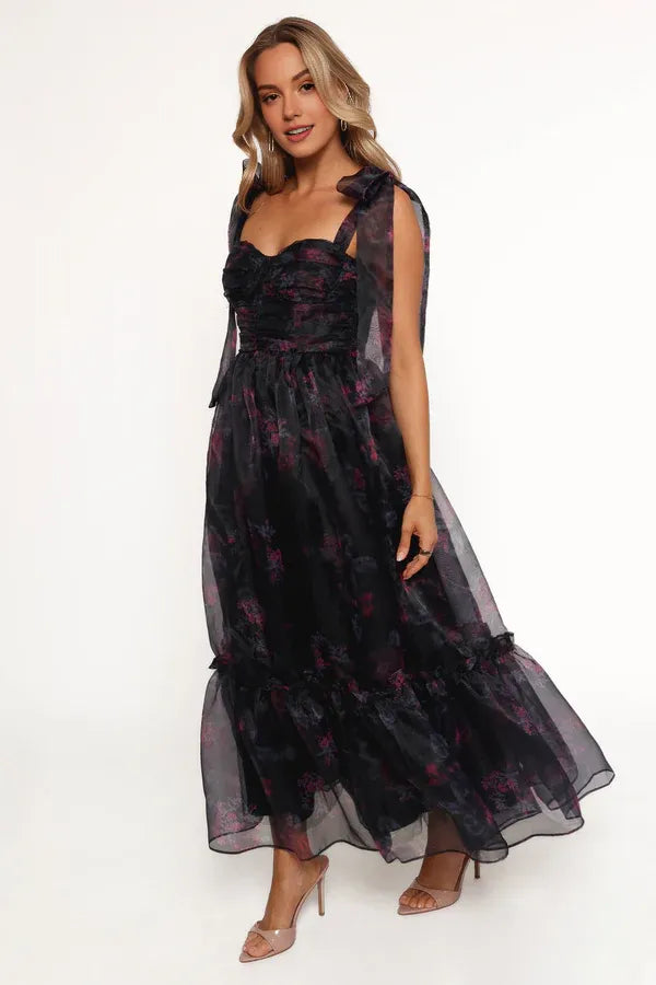 Special Occasion Sophisticated Graceful Stylish Refined Elegant Black Chiffon A-Line Sleeveless Prom Dress