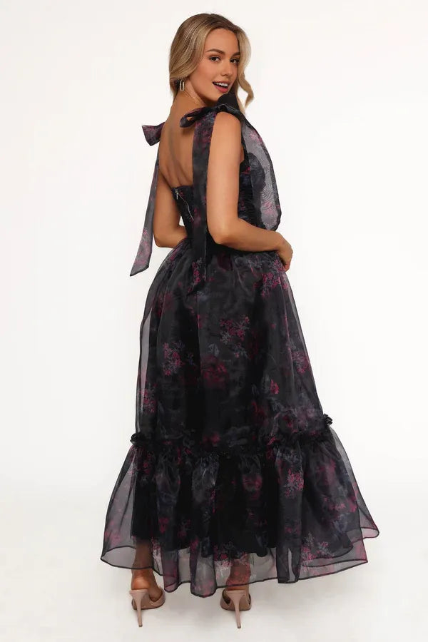 Special Occasion Sophisticated Graceful Stylish Refined Elegant Black Chiffon A-Line Sleeveless Prom Dress