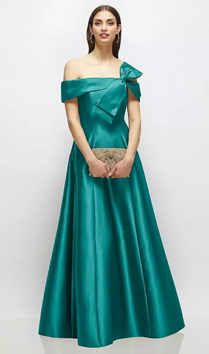 Refined Beautiful Timeless Elegant A-Line Backless Floor-Length Mother of the Bride Dress