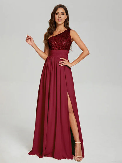 Timeless Special Occasion Sophisticated Elegant Black Sequins A-Line Sleeveless Floor-Length Prom Dress