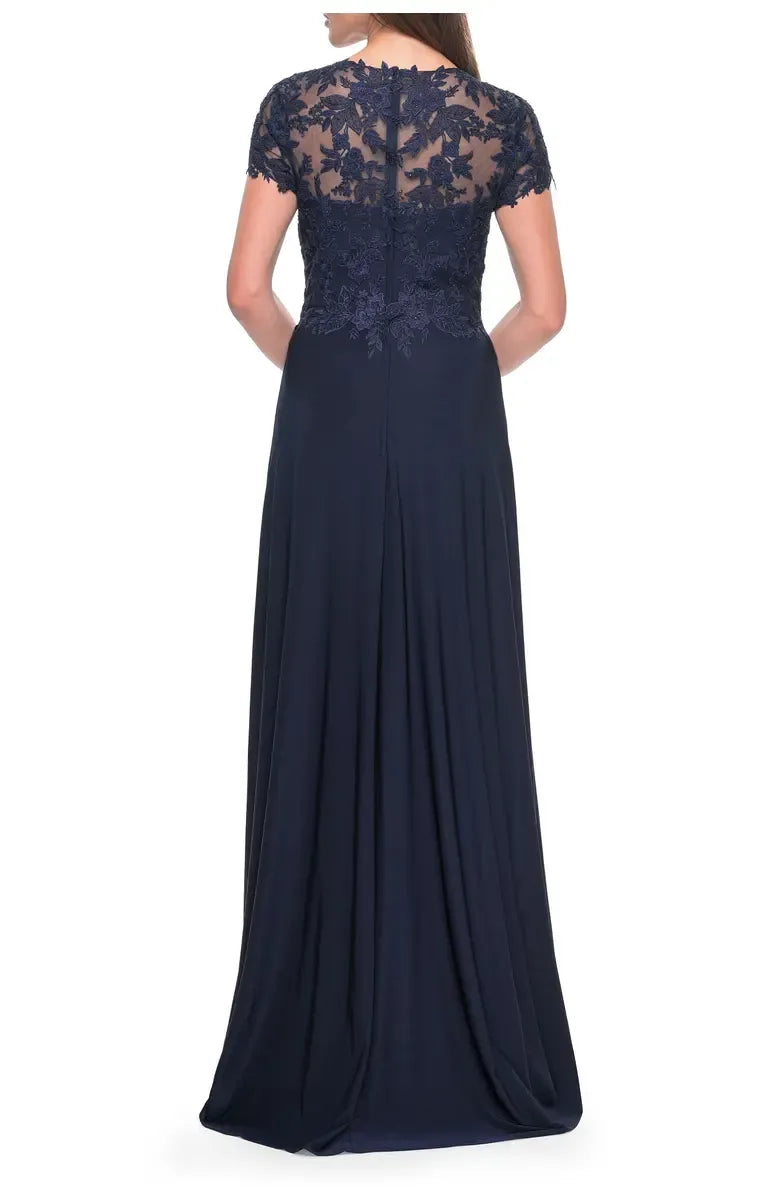 Elegant Red Lace A-Line Sweetheart Short Sleeve Floor-Length Mother of the Bride Dress